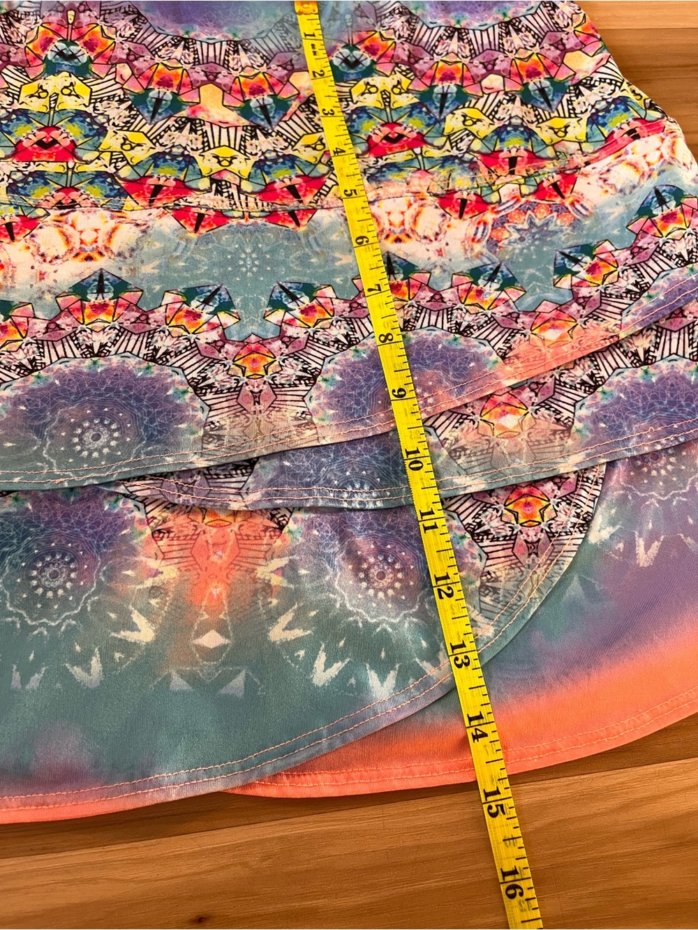 Lucky in Love Skort Womens Medium M 8-10 Colorful Tiered Golf Tennis Pickleball - Picture 5 of 7